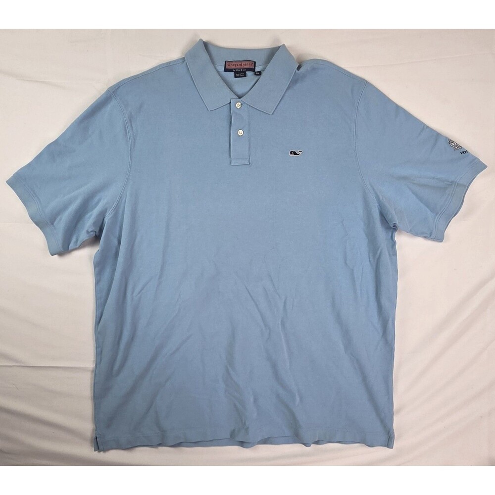 Vinyard Vines by Shep & Ian Mens Polo Shirt Size XXL Golf Long Sleeve Blue